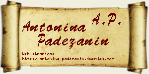 Antonina Padežanin vizit kartica